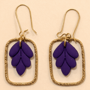 Gold and Purple Dangle